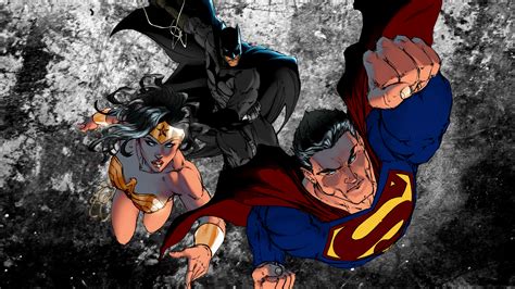 Batman Superman Wonder Woman Dc Comic Art Wallpaperhd Superheroes