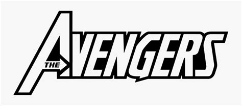 Clip Art Marvel Clipart Black And White Avengers Comic Logo Free