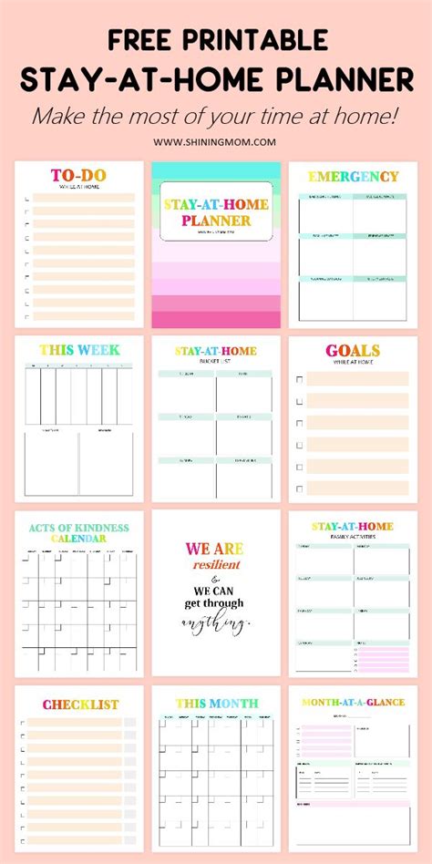 Free Printable Stay At Home Planner Live More Intentionally Mom