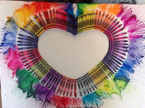 100th Day Project Melted Crayons In Heart Shape Fun But A Little