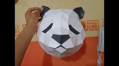 Como Hacer Una Cabeza Panda Papercraft Spoiler Youtube