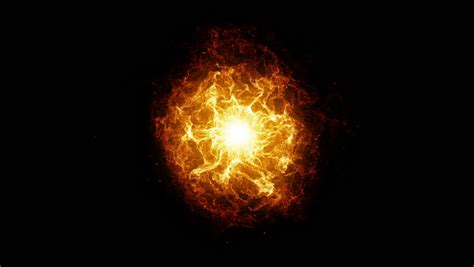 Inferno Fireball Abstract Burning Sphere Glowing Stock Footage Video