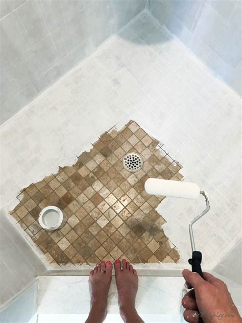How To Paint Bathroom Tile Floor Shower Backsplash Painting