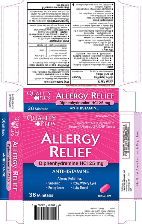 oval pink 44 329 images allergy relief diphenhydramine hcl ndc 50844 329