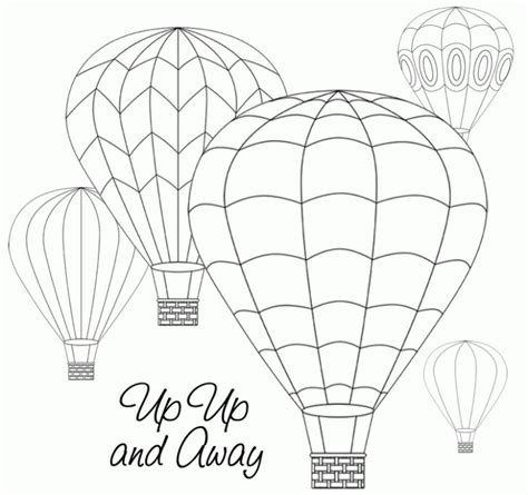 Take your cardmaking and papercraft projects to new heights with these free hot air balloon printables. Up Up And Away Hot Air Balloon Beautiful Coloring Page ...