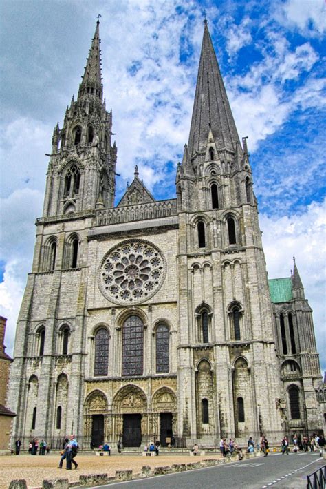 Gothic Cathedral Chartres Rises Majestically Above The Beauce Plain