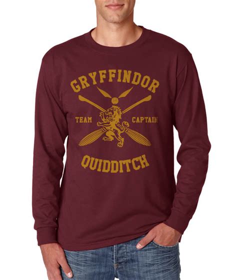 Gryffindor Captain Quidditch Team Long Sleeve T Shirt For Men Pa New