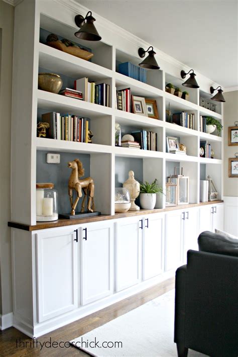 Diy Built Ins Using Cabinets Home Office Design Built In Bookcase