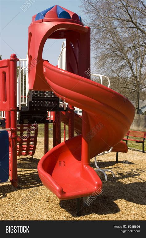 Red Playground Slide Image And Photo Free Trial Bigstock