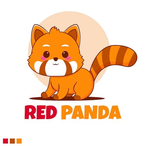 Premium Vector Cute Red Panda Cartoon Character
