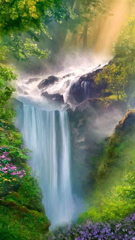 Spring Waterfall Wallpapers Wallpaper Cave