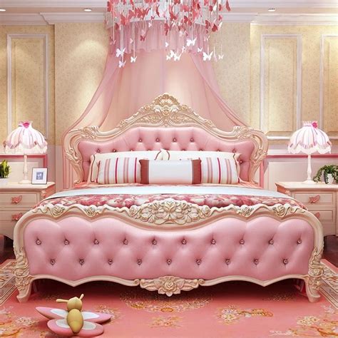 Pin By 张水仙 El On Beauty Pink Fancy Bed Pink Bedroom Decor Bed