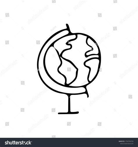 Doodle Globe Icon Doodle Globes Icon Stock Vector Royalty Free