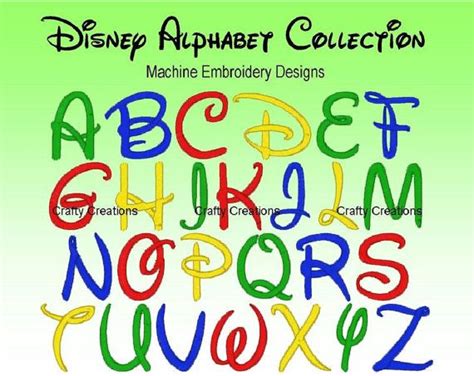 Disney Alphabet Font Embroidery Machine Design By 4craftycreations 2