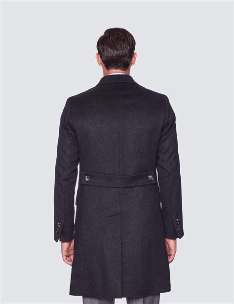 Mens Double Breasted Cashmere Coat Hawes Curtis