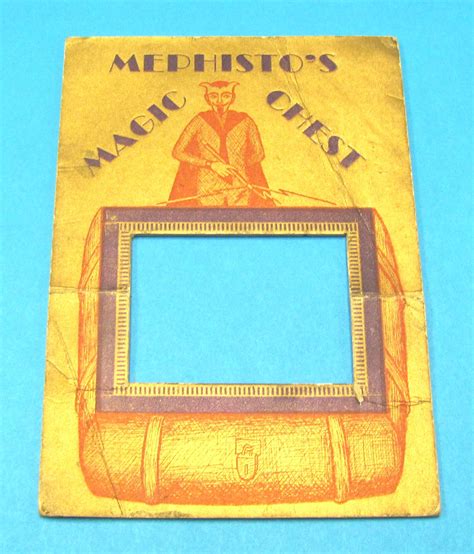 Vintage Mephistos Magic Chest Cardboard Header Winklers Magic