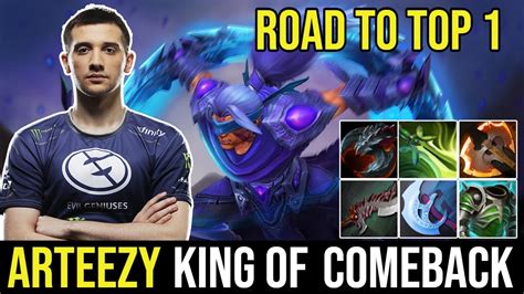 Hard Game For Arteezy Anti Mage Road To Top 1 Tryhard Comeback Youtube