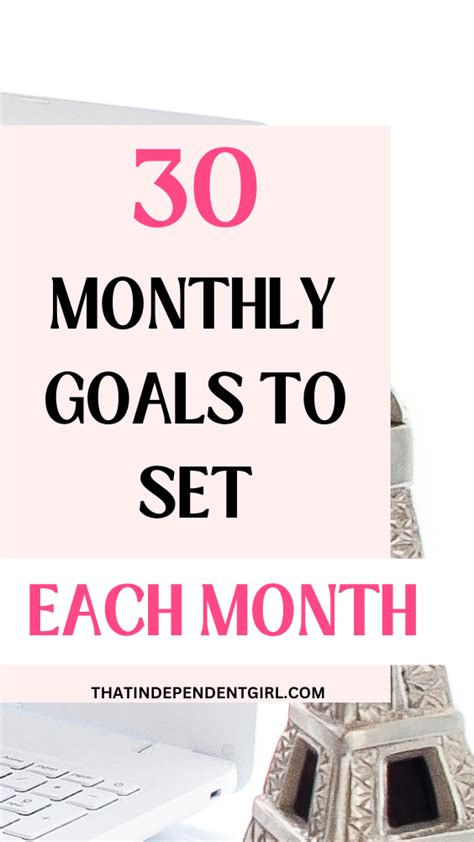 30 Monthly Goal Ideas To Set For Yourself Work Goals Daily Goals Big