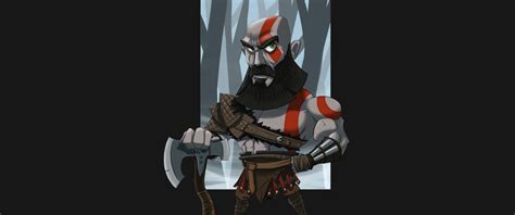 3440x1440 Kratos Cool God Of War Art 3440x1440 Resolution Wallpaper Hd