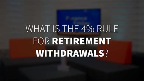 What Is The 4 Rule For Retirement Withdrawals Youtube