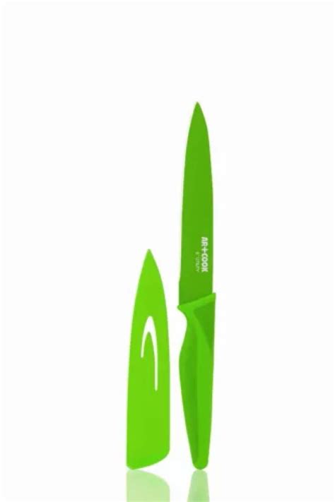 Non Serrated Utility Knife Green 5 Inch By Art And Cook Utility Knife