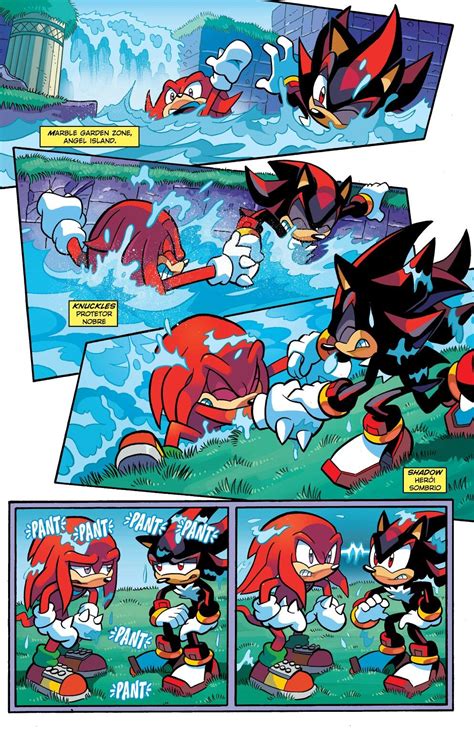 I Love How They Were Having So Much Trouble Swimming And Shadow Helped Knux Out Of The Water