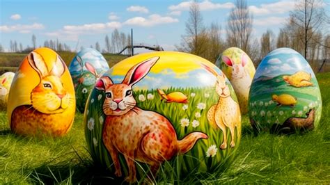 Wallpapers 4k Easter Eggs Bunnies Free Download