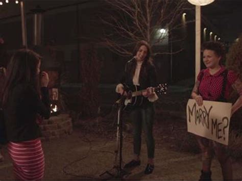 Watch Behind The Scenes Of Sara Bareilles Helping Lesbian Couple With