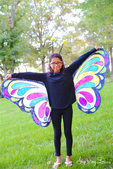Beautiful Butterfly Costume Easy No Sew Idea Skip To My Lou