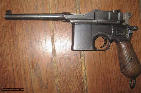 Broomhandle Mauser Oberndorf German Army C96 Semi Auto Pistol For Sale
