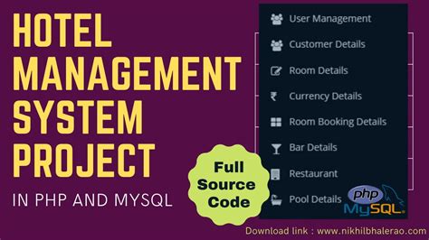 Hotel Management System Project In Php And Mysql Source Code For