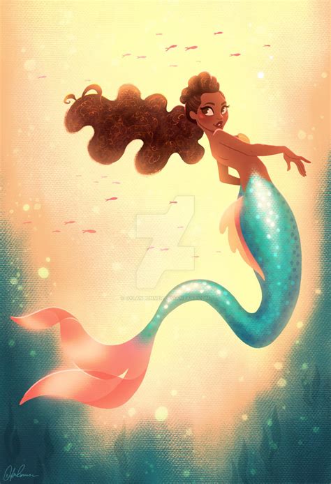 Mermaid With Ponytail By Dylanbonner On Deviantart