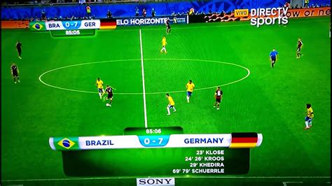 Brazilian friends watching germany vs brazil in the 2014 world cup semifinal game rights: Scrolling Scoreboard Brazil Germany World cup 2014 - YouTube