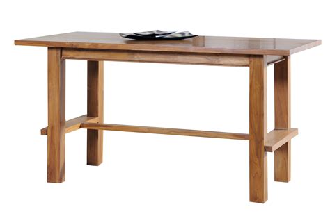 Sustainable, modern industrial interior design. Andres Bar Table | Indoor Teak Furniture
