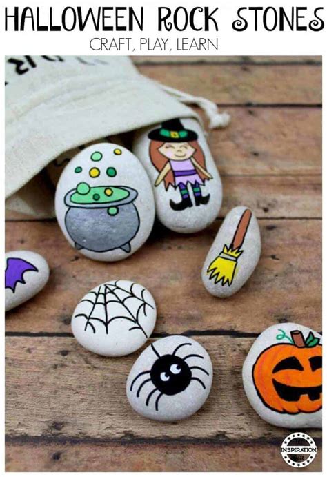 Halloween Rock Painting Idea For Kids · The Inspiration Edit