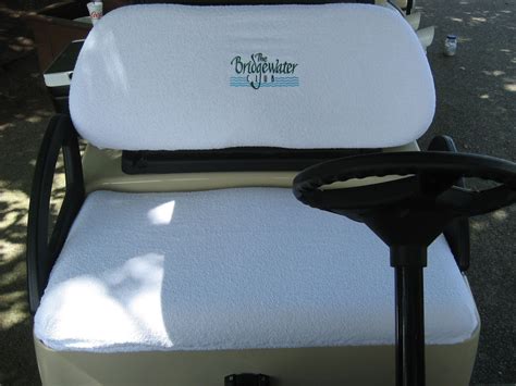 Terrycloth Seat Cover For Golf Carts Embroidered With Your Choice Logo