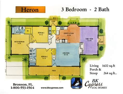 Heron Floor Plan Bk Cypress Log Homes