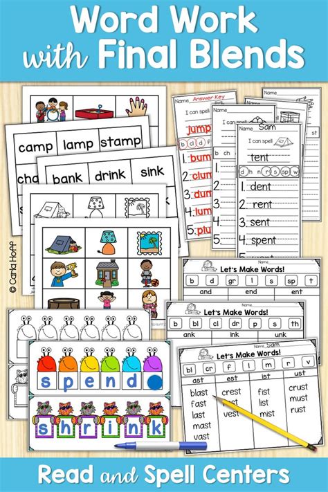 Ending Blends Easy Prep Phonics Activities And Worksheets For Reading