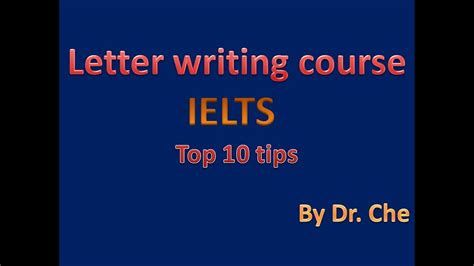 Ielts Task 1 General Training Top 10 Tips How To Write Ielts