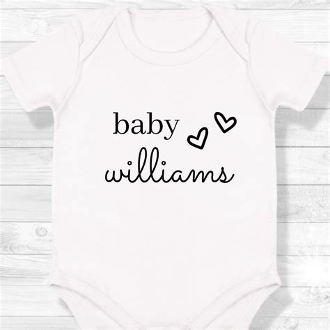 Baby Announcement Baby Grow Name Baby Grow Personalised Etsy