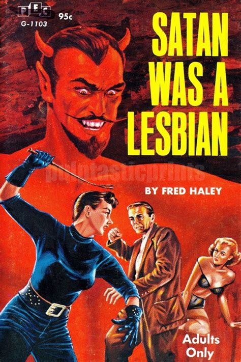 Lesbian Pulp Vintage Art Print Satan Was A Lesbian Pulp Etsy