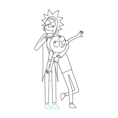 How To Draw Rick And Morty Step By Step