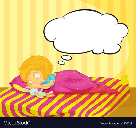 A Young Girl Dreaming Royalty Free Vector Image