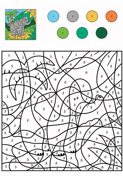 Elephant Numbers Coloring Page In 2020 Coloring Pages Coloring Books