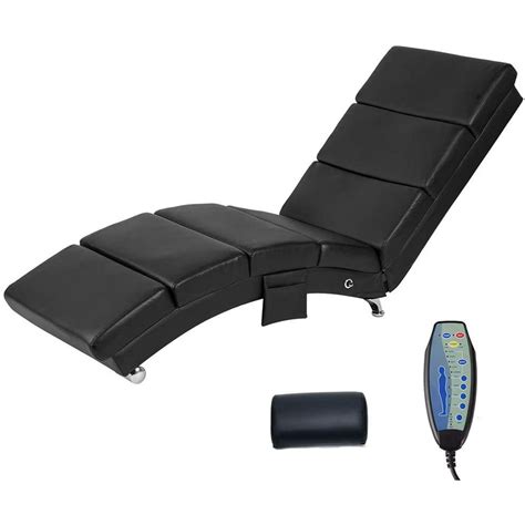 Erommy Electric Massage Recliner Chair Leather Chaise Lounge Indoor Chair Modern Long Lounger