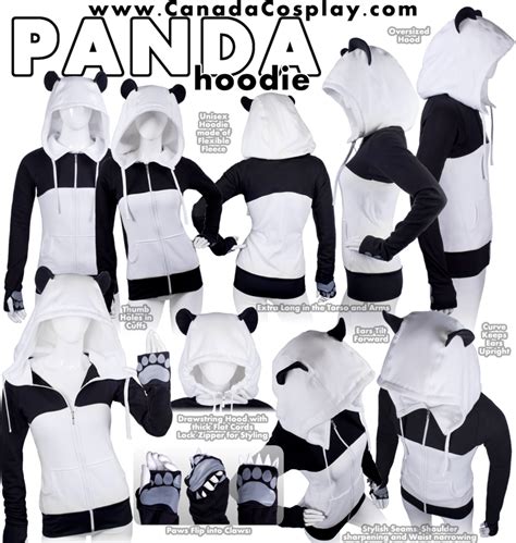 Panda Hoodie By Calgarycosplay On Deviantart Panda Hoodie Unisex