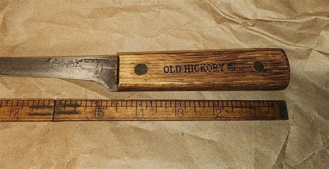 Vintage Old Hickory 8 Butcher Knife Tru Edge Ontario Knife Co