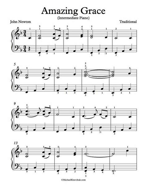 Violin sheet music › violin and piano (organ) › traditional. Free Intermediate Piano Arrangement Sheet Music - Amazing ...