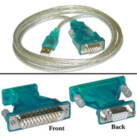 Usb To Serial Adapter Usb A Male To Db9db25 Male 6 Prolific Pl