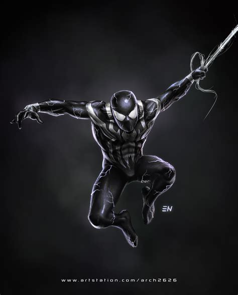 Eugene Napadovsky Mcu Symbiote Spider Man Black Costume